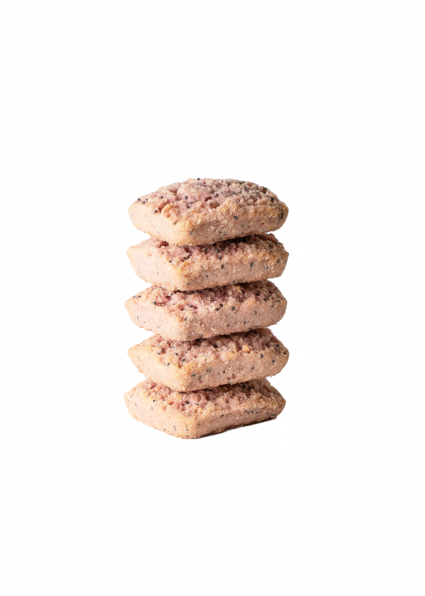 BISCOTTI<br> LAMPONE, COCCO E SEMI DI PAPAVERO